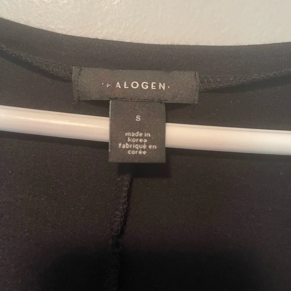 NWT Halogen Black Stretchy Tunic Top - Picture 3 of 4